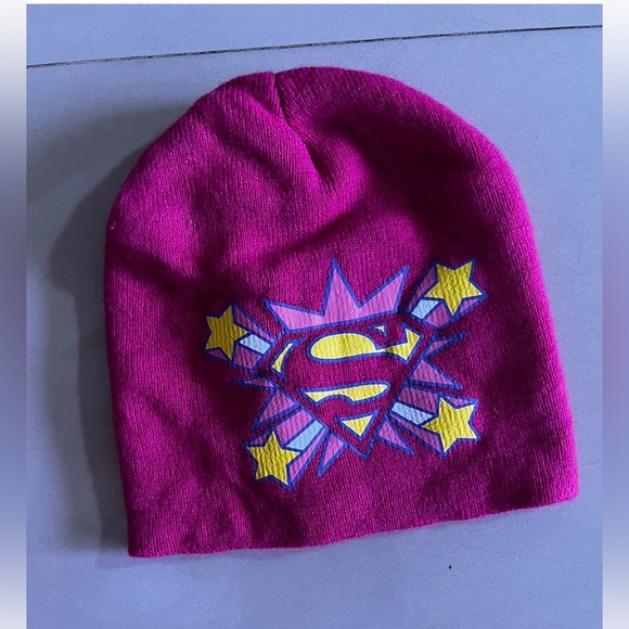 Súper Girl Pink Beanie (Pre-Owned) winter Hat - Picture 12 of 16